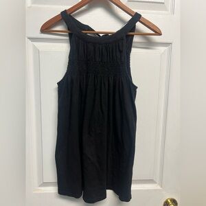 Mittoshop Black Smocked Tank Top